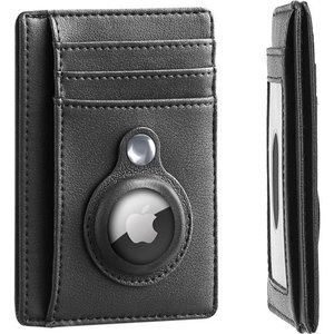AMEHA Airtag Wallet (Genuine Leather) - Front Pocket Slim Minimalist Wallet